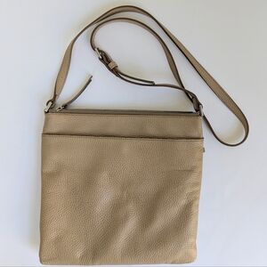 Halogen Tan Leather Crossbody Bag